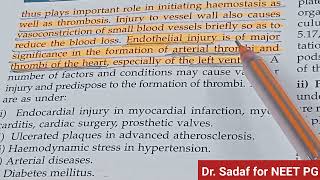 Thrombosis  Pathology  Harsh Mohan  Part 1 [upl. by Reviel453]