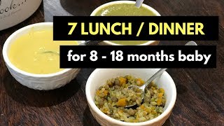 7 Healthy Dal lentil based LunchDinner ideas  for 8  18 months baby [upl. by Waly]