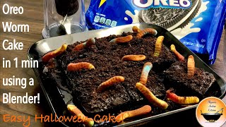 Easy Halloween gummy worm dirt cake made with oreo cookiesHalloween cakesHalloween cake ideas 2021 [upl. by Aihseken]