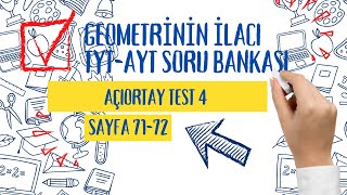 ACİL YAYINLARI GEOMETRİNİN İLACI SORU BANKASIAçıortay Test 4 [upl. by Rett]