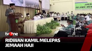 Ridwan Kamil Lepas Jemaah Calon Haji Asal Jawa Barat  Kabar Siang tvOne [upl. by Anisamot]