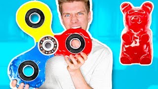 DIY GIANT GUMMY FIDGET SPINNER How To Make Rare Edible Candy Fidget Spinners amp Tricks [upl. by Cottle]