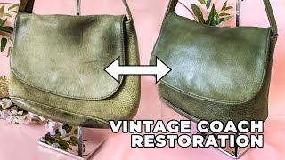 BEFORE amp AFTER HANDBAG REHAB Vintage Coach Sonoma 4935 Restoration [upl. by Ainafetse953]