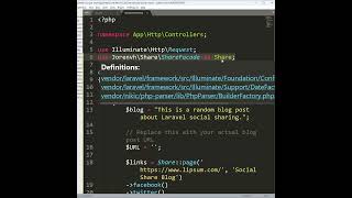 Laravel 11  Social share Share BlogPost using social share links [upl. by Aikemet]