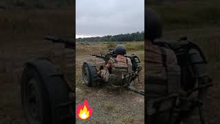 Ukraine One of the rare videos of the ZPU 1 14 5mm anti aircraft gun in the service of the Ukrainia [upl. by Turino427]