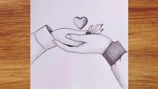 How to draw Romentic Couple Holding Hands  pencil sketch  drawing tutorial [upl. by Monika]