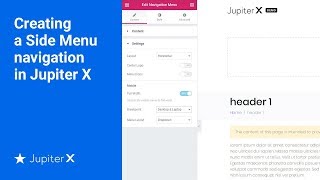 Creating a Side Menu navigation in Jupiter X [upl. by Alur]