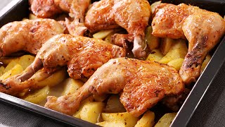 Pollo al Horno Asado con Patatas  Receta muy Fácil Económica y Abundante [upl. by Euqinitram879]