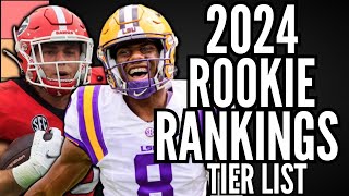 Updated 2024 Dynasty Rookie Rankings  Top 30 Tier List [upl. by Enellek]