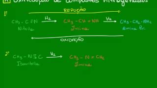 Oxirredução de compostos orgânicos nitrogenados  Química Orgânica  Química [upl. by Sicular]