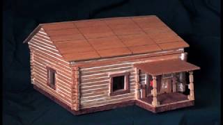 balsa wood barnwood model home April 2019 [upl. by Inafetse273]