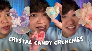 ASMR  Eating Crystal Candy Compilation  Satisfying crunches and chewing [upl. by Eirak661]