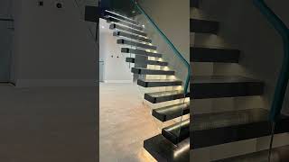 Floating Staircase with LED  Cantilever Staircases  Ovoms staircasedesign staircase [upl. by Leiad586]