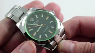 Rolex Oyster Perpetual Milgauss 116400GV Luxury Watch Review [upl. by Nahtannoj]