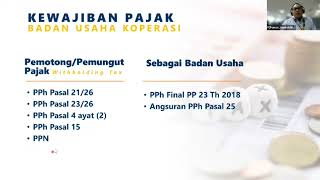 Kewajiban Pajak Badan Usaha Koperasi [upl. by Tawnya]