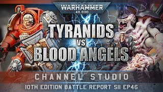 10th Edition Blood Angels vs Leviathan Tyranids Warhammer 40K Battle Report 1750pts [upl. by Clein]