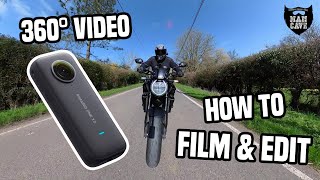 How to film and edit 360 motorcycle video footage  Insta360 Tutorial [upl. by Annavoj123]