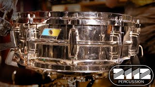 Vintage Ludwig 1971 ChromeOverBrass Supraphonic Snare Drum LM406 [upl. by Elamrej]