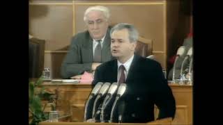 War in Yugoslavia 1991Part 29 Miloševićev govor o sukobu sa Srbima iz Srpske Krajine [upl. by Stelu]