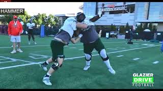 Offensive Line Gap Scheme Drills [upl. by Etteloc]