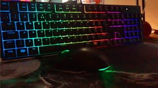 Best Budget RGB Mouse amp Keyboard  Cooler Masterkeys Lite L Combo Review amp Modes  Colors Demo [upl. by Neoma875]