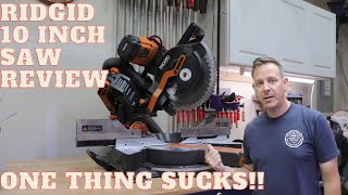 Ridgid 10 miter sliding miter saw honest review [upl. by Meldon834]