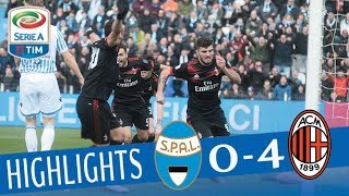 SPAL  Milan 04  Highlights  Giornata 24  Serie A TIM 201718 [upl. by Airrat]