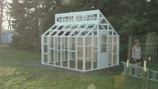 Greenhouse Timelapse  Clerestory windows walls and door [upl. by Illa350]