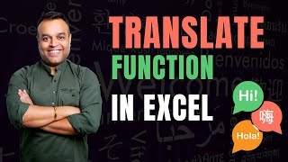 Excel TRANSLATE Function  Vivekananda Sinha  Video 318 [upl. by Nosdrahcir440]