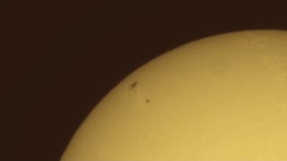 Sunspots viewing from a 6 inch dobsonian telescope [upl. by Laehpar456]