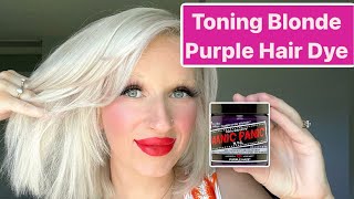 Dyeing My Hair Purple To Fix Yellow Hair Manic Panic Purple Haze [upl. by Quint]