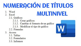 ✅NUMERACIÓN DE TÍTULOS Y SUBTÍTULOS MULTINIVEL  WORD 2023 🔥 [upl. by Salokkin]