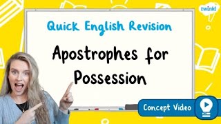 How Do You Use Apostrophes for Possession  KS2 English Concept for Kids [upl. by Aidul]