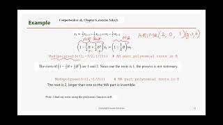 Chapter 6 5 Determining Stationarity and Invertibility [upl. by Ahsaeym]