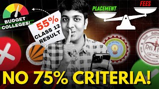 Top Engineering Colleges on Class 12th Marks  NO 75 Criteria ❌😱 [upl. by Wehttam940]