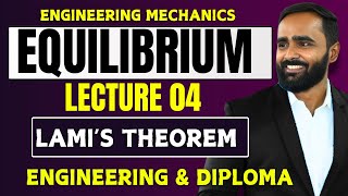 EQUILIBRIUMLAMIS THEOREMENGINEERING MECHANICSLECTURE 04PRADEEP GIRI SIR [upl. by Eatnoid]