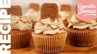 Our BEST SELLING Biscoff Cupcake Recipe amp Tutorial  Cupcake Jemma [upl. by Anua608]