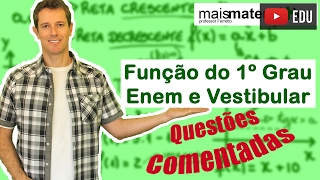 Função do Primeiro Grau Função Afim Questões Comentadas  Parte 1 [upl. by Aihsel]