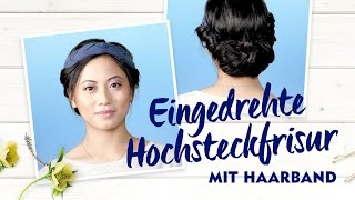 Eingedrehte Hochsteckfrisur mit Haarband  NIVEA FrisurenTutorial [upl. by Adolph126]