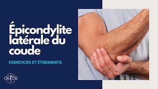 Epicondylite latérale du coude tennis elbow  Exercices et étirements EBP [upl. by Eenwat464]