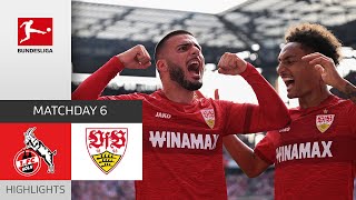 1 FC Köln  VfB Stuttgart 02  Highlights  Matchday 6 – Bundesliga 202324 [upl. by Htenek]