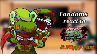 Fandoms react to Flippy Flipped out FNF amp Flippy Past [upl. by Tsan]