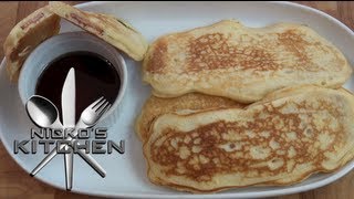 BACON PANCAKE DIPPERS  Nickos Kitchen [upl. by Stig]