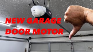 GARAGE RENO PART 1 NEW GARAGE DOOR MOTOR [upl. by Letram44]