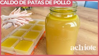 la GRAN FUENTE de COLAGENO más fácil de hacer  El CALDO de PATAS de POLLO el gran SUPERALIMENTO [upl. by Herv]