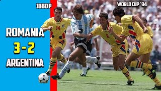 Romania vs Argentina 3  2 Exclusives Full Highlights Round Of 16 WorldCup 94 HD [upl. by Nylitsirk]