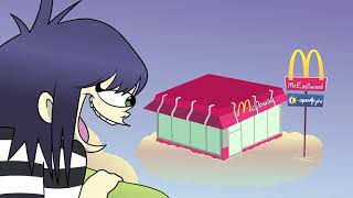 Gorillaz  Noodle Goes to Maccas Official Video [upl. by Shaun584]