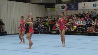 Turnclub Olympia Oosterzele JUN DYN HOFMAN Eva VAN PARYS Jana SCHREYEN Jolien FIAC 2016 [upl. by Enajharas]