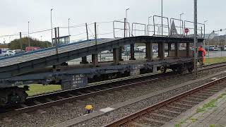 blauer Autozug rangiert in Westerland Hbf [upl. by Amis]