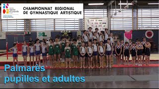 Régionaux Gym Palmarès pupilles et adultes [upl. by Azyl]